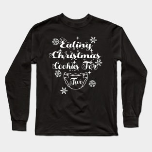 eating christmas cookies for two Long Sleeve T-Shirt